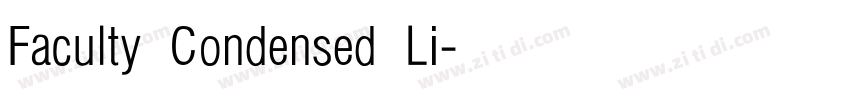 Faculty Condensed Li字体转换